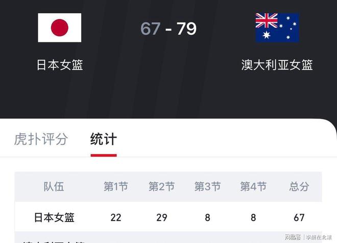 九游体育-关于中国女篮与澳大利亚头名晋级4强半决赛大概率战日本的信息